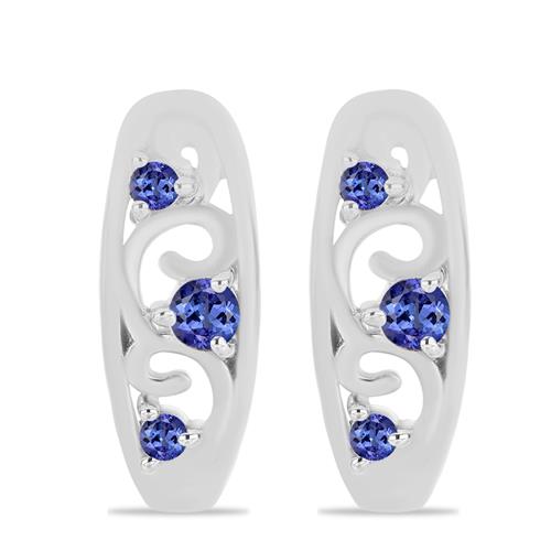 BUY 925 SILVER EARRING WITH TANZANITE GEMSTONE